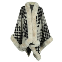 European And American Women's Fur Collar Shawl