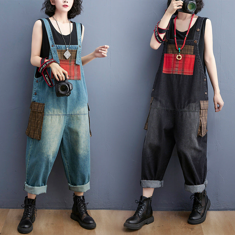 Women's Korean Version Of The New Large Size Jeans Suspenders