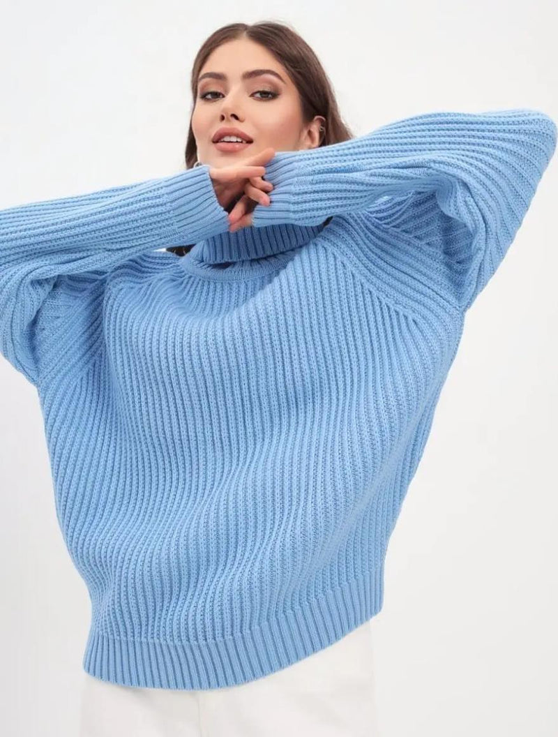 Women's Turtleneck Sweater Loose