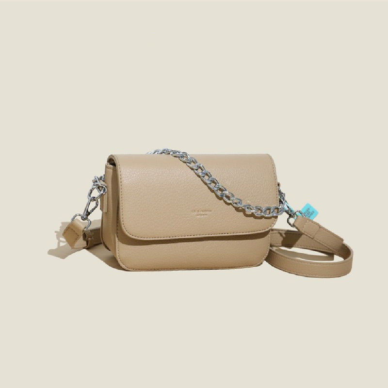 Unique Design Soft Leather Chain Small Square Bag Light Luxury Shoulder Messenger Bag