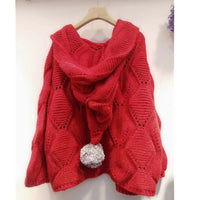 Women's Hat Knitted Cardigan Jacket Sweater