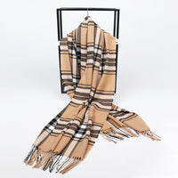 15-color Checkered Towel Imitation Cashmere Wool Blanket For Women