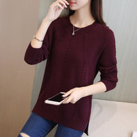 Raglan Sleeve Twist Pullover Knit Women's