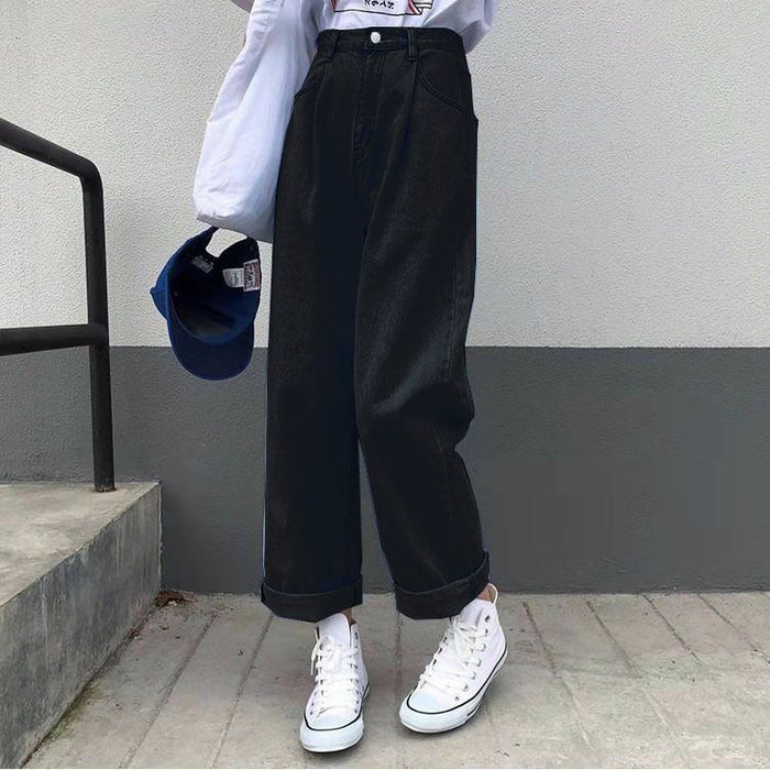 Autumn And Winter New Style Jeans Women Loose Korean Students