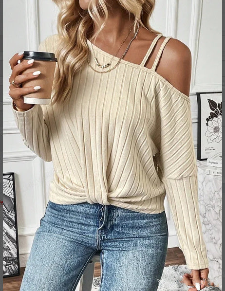 Women's Lace Patchwork Off Shoulder Top