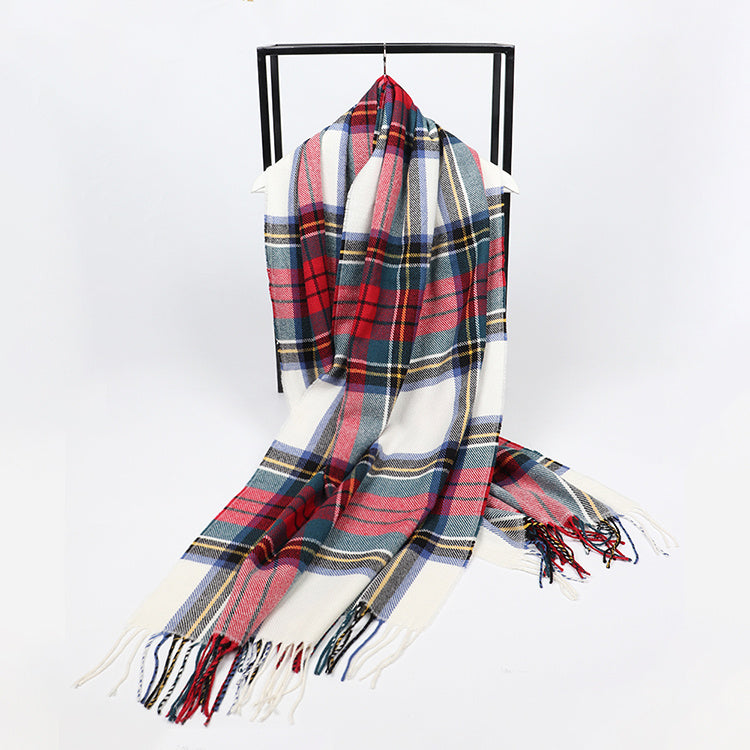 15-color Checkered Towel Imitation Cashmere Wool Blanket For Women