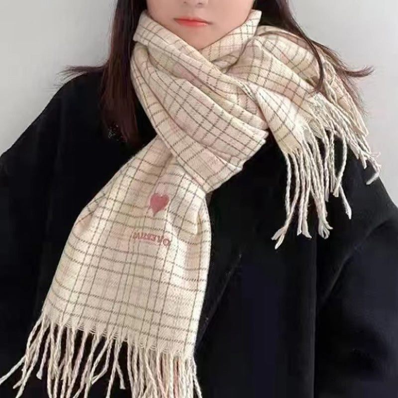 Women's Fashion Love Warm Faux Cashmere Shawl Scarf