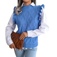 Women's Fungus Argyle Knitted Vest Sweater