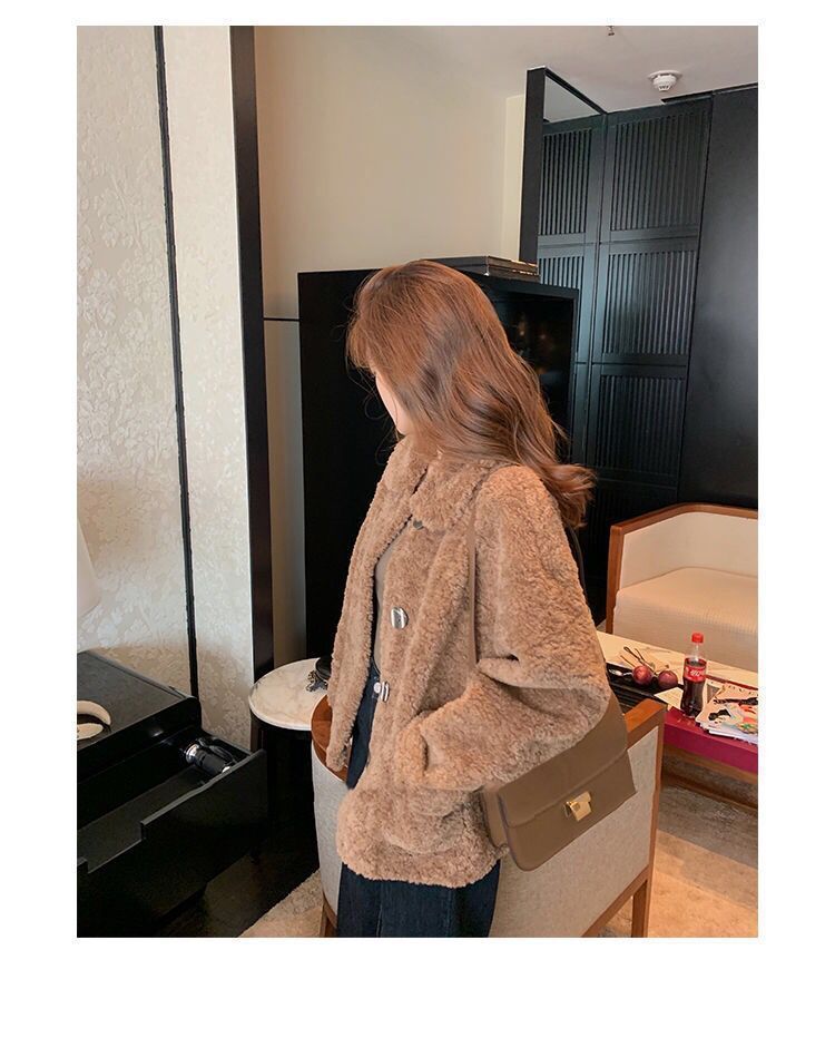 Berber Fleece Coat Women's Autumn And Winter New Loose Long-sleeved Thickened Short Korean Style All-matching