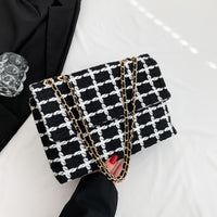 Women's Autumn Fashion Check Pattern Shoulder Bag