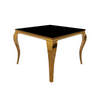 Louis Gold Dining Table Squire Black Glass