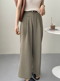 Temperament Everything Solid Color Hanging Loose Wide Leg Pants