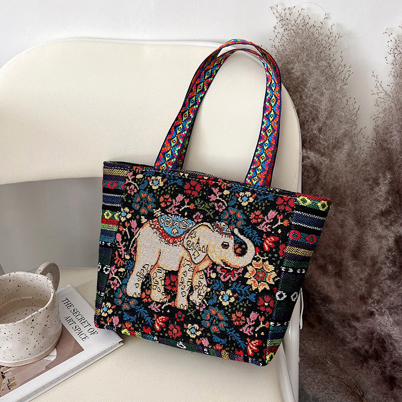 Ethnic Embroidery Handbag Literary Simplicity