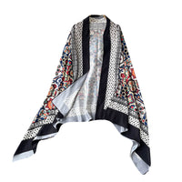 Printed Cardigan Mid-length Cape Ethnic Style Loose And ThinCoat