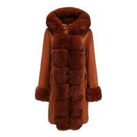 Women's Cotton-padded Coat Detachable Fur Collar Mid-length Long Sleeve Parka