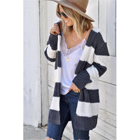 Mid-color Hooded Mid-length Cardigan Jacket