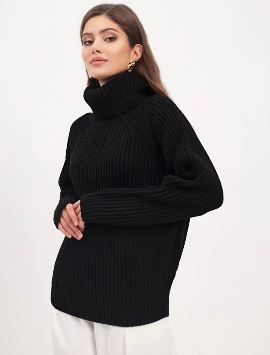 Women's Turtleneck Sweater Loose