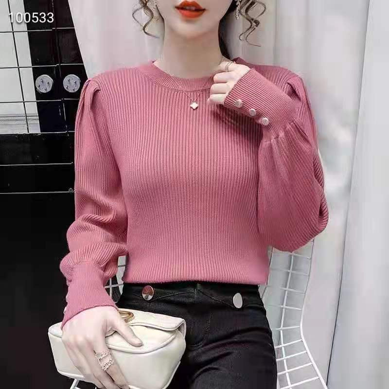 Simple Slim Head Long Sleeve Bottoming Sweater