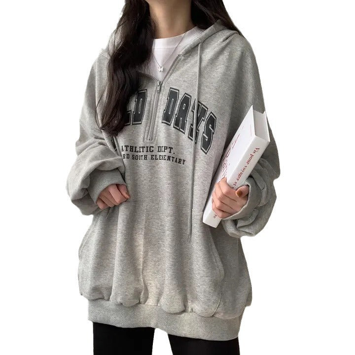 Youth Design Zipper Letter Sweater