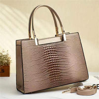 Women's Fashion Crocodile Pattern Shoulder Crossbody Handbag