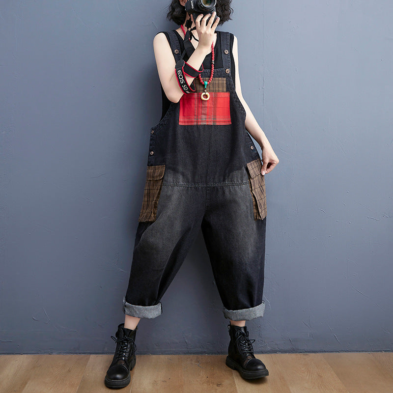 Women's Korean Version Of The New Large Size Jeans Suspenders