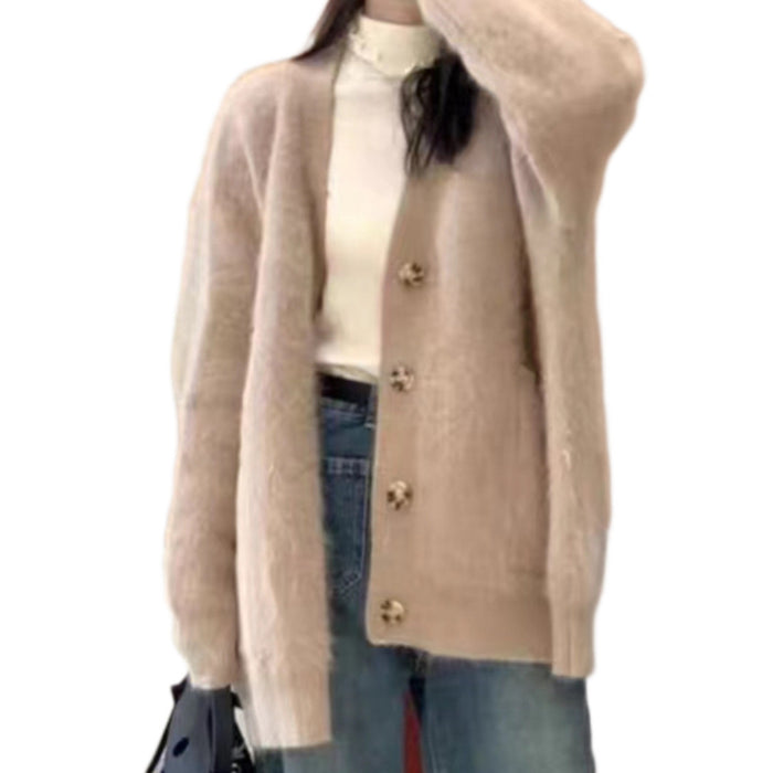 Women's Korean-style Fashionable Soft-glutinous Sweater Coat