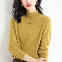 New Half Turtleneck Knitted Pullover Sweater Top For Women