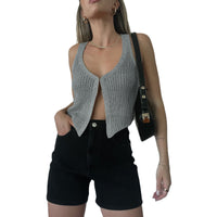 Women's Woolen Knitted Cardigan Vest