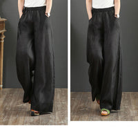 Artistic Linen Wide-leg Pants Casual Cotton And Linen Mop Trousers