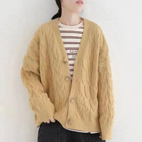 New Solid Color Sweater Loose Sweet Knitted Cardigan Women's Coat