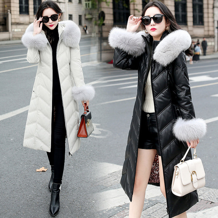 Women's Medium Length Autumn And Winter Hooded Fashion Slim Coat Trend