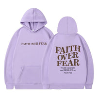 New Hoodie Faith Fear Men's And Women's Printed Sweatshirt