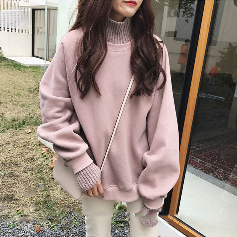 Fashion Simple Solid Color Turtleneck Thickened Sweater