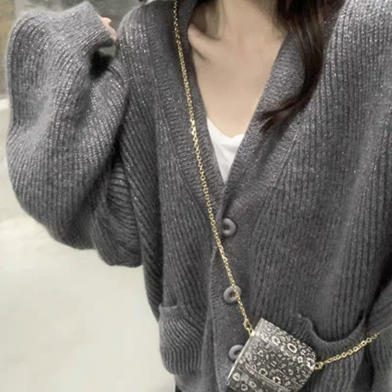 Women's Forest Loose Knitted Cardigan Sweater