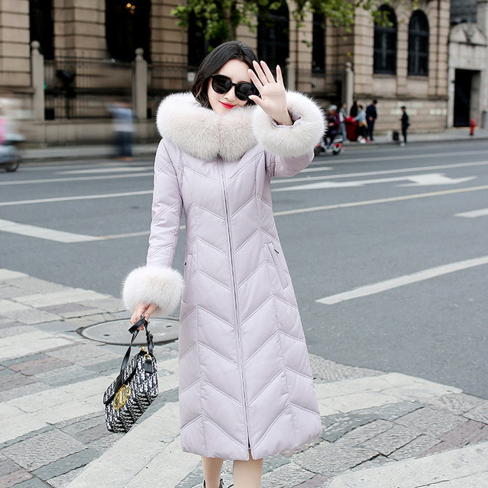 Women's Medium Length Autumn And Winter Hooded Fashion Slim Coat Trend