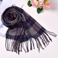 Autumn And Winter British Style Plaid Scarf Winter