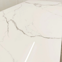 Orion Gold 1.8 Dining Table with Polar White Sintered Stone Top