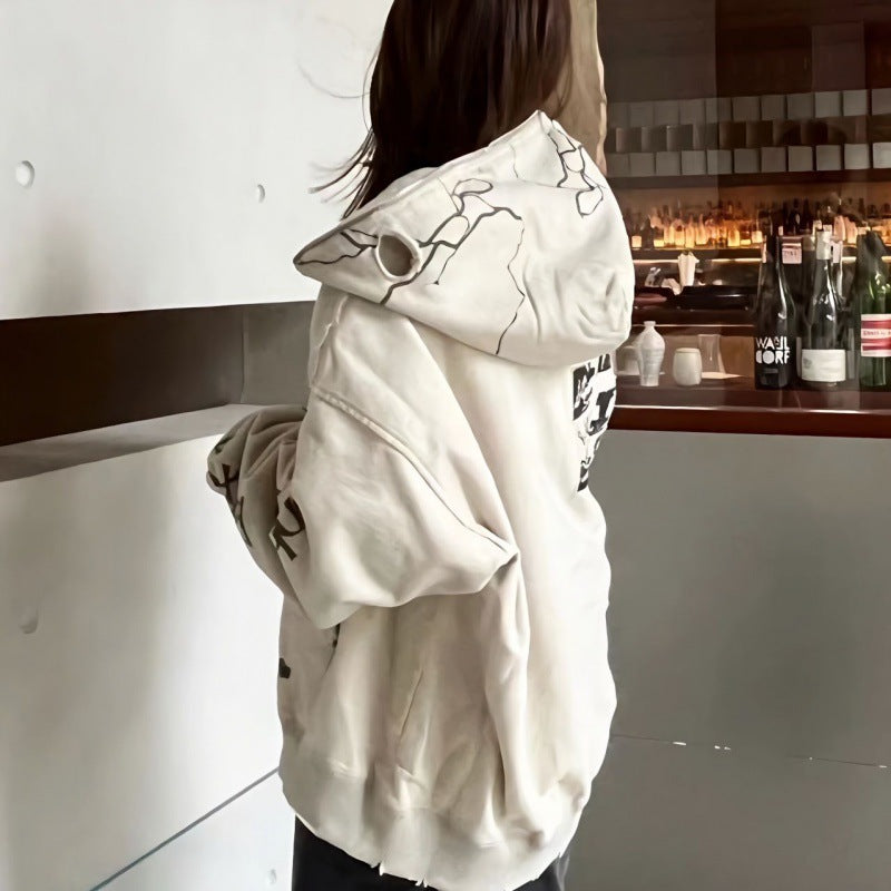 Women's Autumn And Winter Loose Design Sense Hoodie Coat