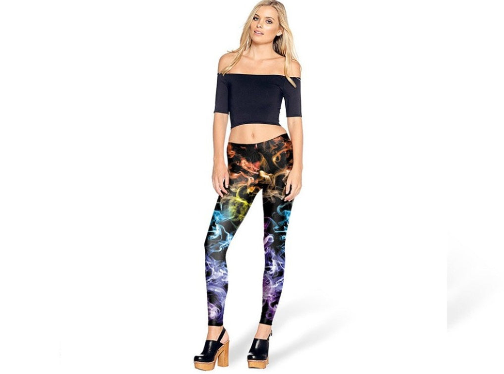 Digital Printed Slim-Fit Leggings