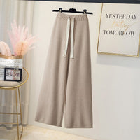 Women's Casual Knitted Wide-leg Pants