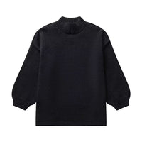 Temperament Crew Neck Simple Style Thin Sweater