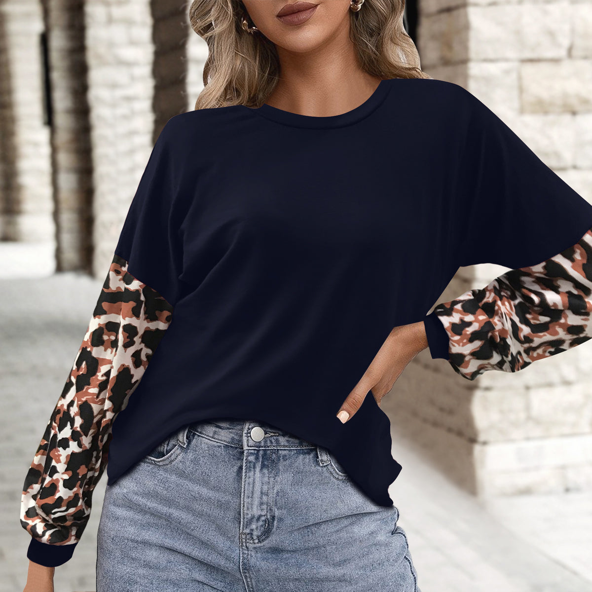 Women's Casual Loose Long Sleeve Top T-Shirt