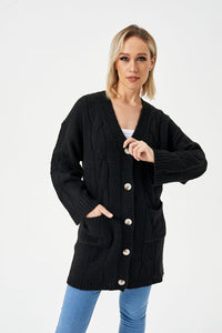 Women's Warm Long Casual Cardigan Sweater