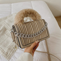 Bag Female Autumn Versatile Small Pleats Diagonal