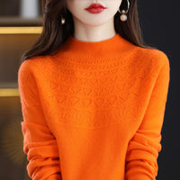 Half High Collar Thin Sweater Seamless Wool