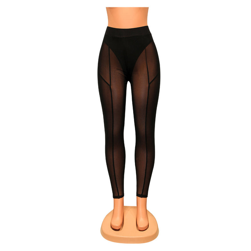 Women's Fashion Skinny Mesh See-through Leggings