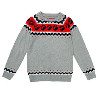 Women's Fashion Round Neck Multicolor Loose Leisure Pullover Knitwear Sweater