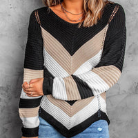 Women's Colorblock New Loose Knit Sweater