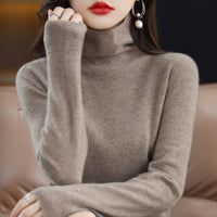 Women's Pile Collar Pullover Long-sleeved Sweater