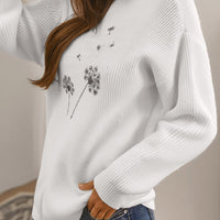 New White Half High Collar Slim Fitting Knitwear For Women